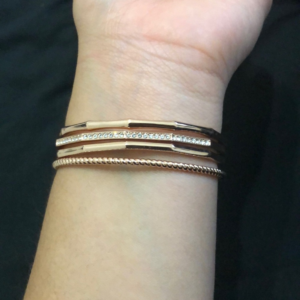 Rose gold bracelet cuff